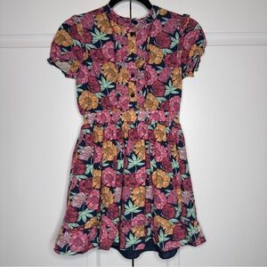 Scotch & Soda Girls Floral‎ Dress Size 10/12 Short Sleeve Fit & Flare